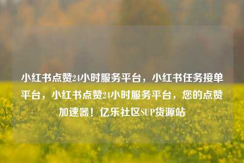 小红书点赞24小时服务平台	，小红书任务接单平台，小红书点赞24小时服务平台，您的点赞加速器！亿乐社区SUP货源站  第1张